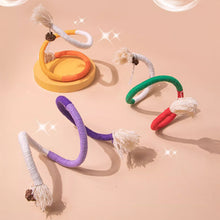 Load image into Gallery viewer, Interactive Cat Teething Rope Wand Durable Cotton Self-Entertainment Cat Chew Toy Cat Dental Toy Bite Rope Stick Cat Supplies
