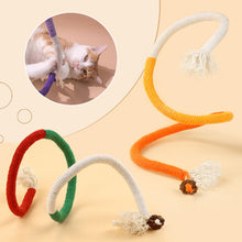 Load image into Gallery viewer, Interactive Cat Teething Rope Wand Durable Cotton Self-Entertainment Cat Chew Toy Cat Dental Toy Bite Rope Stick Cat Supplies
