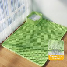 Load image into Gallery viewer, Double Layer Pet Cat Litter Mat Universal Litter Box Mat Non-Slip Easy to Clean Waterproof Cat Supplies
