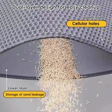 Load image into Gallery viewer, Double Layer Pet Cat Litter Mat Universal Litter Box Mat Non-Slip Easy to Clean Waterproof Cat Supplies
