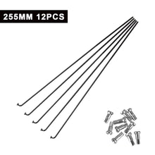 Load image into Gallery viewer, 12PCS Bicycle Spokes with Nipples 45# Anti-Rust Steel Wheel Steel Wire Strip Bicycle Repair Parts
