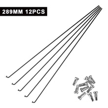 Load image into Gallery viewer, 12PCS Bicycle Spokes with Nipples 45# Anti-Rust Steel Wheel Steel Wire Strip Bicycle Repair Parts
