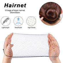 Load image into Gallery viewer, 10pcs Invisible Bun Net Simple Style Mesh Net Breathable Wig Net Hair Styling Tool Women Female Hair Accessories
