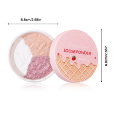 Load image into Gallery viewer, Flour Powder Honey Powder Oil Control Makeup Powder Matte Fog Brightening Face Repairing Powder Three Color Blush Powder
