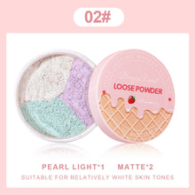 Load image into Gallery viewer, Flour Powder Honey Powder Oil Control Makeup Powder Matte Fog Brightening Face Repairing Powder Three Color Blush Powder
