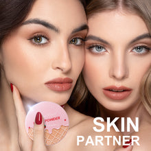 Load image into Gallery viewer, Flour Powder Honey Powder Oil Control Makeup Powder Matte Fog Brightening Face Repairing Powder Three Color Blush Powder
