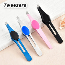 Load image into Gallery viewer, Beauty Tools Big Belly Eyebrow Clip Tweezers Stainless Steel Eyebrow Clip Eyebrow Trimming Tweezers Diagonal Flat Mouth

