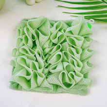 Load image into Gallery viewer, 2-In-1 Bath Ball Towel Loofah with Drawstring Closure for Soap Soft Exfoliating Mesh Shower Sponge Skin Care Bathing Tool
