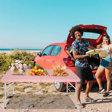 Load image into Gallery viewer, 4ft Pink Portable Folding Table Indoor&amp;Outdoor Maximum Weight 135KG Foldable Table for Camping
