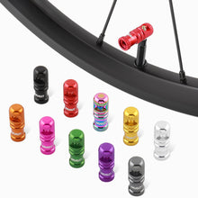 Load image into Gallery viewer, 1PC Multi-Functional Bicycle Aluminum Alloy Presta Valve Core Dust Cover Tubeless Tire Valve Core Disassembly Tool
