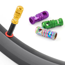 Load image into Gallery viewer, 1PC Multi-Functional Bicycle Aluminum Alloy Presta Valve Core Dust Cover Tubeless Tire Valve Core Disassembly Tool
