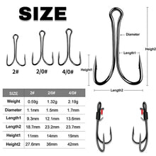 Load image into Gallery viewer, 10PCS/Box High-Carbon Steel Double-Hook Live Shrimp Hooks Anti-Disengagement Hook With Barbs Fishing Gear
