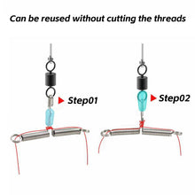 Load image into Gallery viewer, 10PCS Quick-Release Hook Separator Anti-Winding Spring Subline Double-Hook Rig Spreader Lure Fishing Accessories
