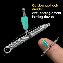 Load image into Gallery viewer, 10PCS Quick-Release Hook Separator Anti-Winding Spring Subline Double-Hook Rig Spreader Lure Fishing Accessories

