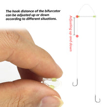 Load image into Gallery viewer, 10PCS 1.5-5CM Silicone Sub-Wire Fixed-Distance Fork Bean Anti-Winding Quick-Hanging Hook Spreader Fishing Accessories
