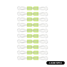 Load image into Gallery viewer, 10PCS 1.5-5CM Silicone Sub-Wire Fixed-Distance Fork Bean Anti-Winding Quick-Hanging Hook Spreader Fishing Accessories
