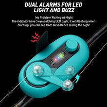 Load image into Gallery viewer, 1PC Intelligent Fishing Rod Alarm With LED Light And Buzzer Dual Alert Highly Sensitive Waterproof Fish Sensor Night Fishing Alarm Device
