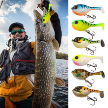 Load image into Gallery viewer, 1PC 6CM/9.7G Lure Simulation Pufferfish Surface Jumping Fish Bait T-Tail Submerged Fake Bait For Bass And Mandarin Fish
