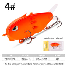 Load image into Gallery viewer, 1PC 6.5G/6CM Lure Double-Hook Slow-Sinking Bionic Shark Bait Multi-Section Micro Pencil Bait For Bass And Topmouth Culter
