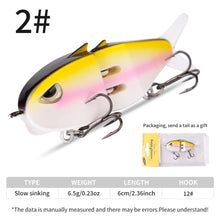 Load image into Gallery viewer, 1PC 6.5G/6CM Lure Double-Hook Slow-Sinking Bionic Shark Bait Multi-Section Micro Pencil Bait For Bass And Topmouth Culter
