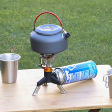 Load image into Gallery viewer, Outdoor Camping Gas Canister Foldable Tripod Adapter With Copper Core Locking Function Flat-To-Long Gas Canister Converter
