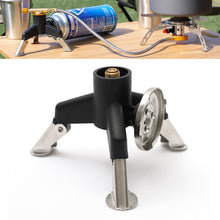 Load image into Gallery viewer, Outdoor Camping Gas Canister Foldable Tripod Adapter With Copper Core Locking Function Flat-To-Long Gas Canister Converter
