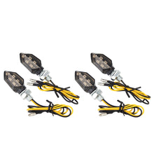 Load image into Gallery viewer, 2/4Pcs Universal Mini Motorcycle Smoke Lens Turn Signal Light 5LED 12V Amber Blinker Indicator Lamp Two Wire for Kawasake
