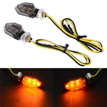 Load image into Gallery viewer, 2/4Pcs Universal Mini Motorcycle Smoke Lens Turn Signal Light 5LED 12V Amber Blinker Indicator Lamp Two Wire for Kawasake
