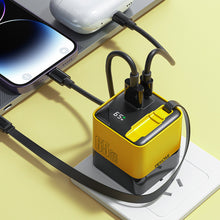 Load image into Gallery viewer, 65W USB-C Charging Head Fast Charger With Built-in 80cm TypeC Cable Suitable for iPhone16 15 Promax PD 40W 27W Xiaomi Samsung
