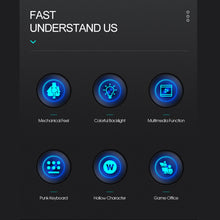 Load image into Gallery viewer, 104Keys Shadow Mechanical Feeling Cool Lighting Desktop Computer Laptop Esports Game Illuminated Wired Keyboard
