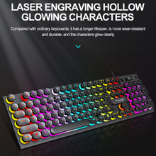 Load image into Gallery viewer, 104Keys Shadow Mechanical Feeling Cool Lighting Desktop Computer Laptop Esports Game Illuminated Wired Keyboard
