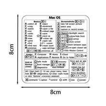 Load image into Gallery viewer, Shortcuts Sticker for Apple Mac OS System Shortcut Key Sticker for 13-16" MacBook Pro 13 /Air 13 Windows Palm Rest
