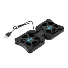 Load image into Gallery viewer, USB Mini Laptop Fan Stand Notebook Foldable Folding Fan Cooler Notebook Cooling Pad Radiator Cooler Master Computer Accessories
