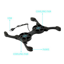 Load image into Gallery viewer, USB Mini Laptop Fan Stand Notebook Foldable Folding Fan Cooler Notebook Cooling Pad Radiator Cooler Master Computer Accessories
