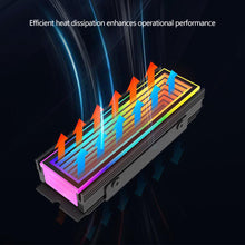 Load image into Gallery viewer, ARGB AURA Plug Sync Computer SSD M2 Radiator Aluminum PC RGB M.2 Nvme Cooler Heatsink Solid State Drive Heat Sink Cooler

