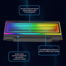 Load image into Gallery viewer, ARGB AURA Plug Sync Computer SSD M2 Radiator Aluminum PC RGB M.2 Nvme Cooler Heatsink Solid State Drive Heat Sink Cooler
