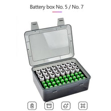 Load image into Gallery viewer, Battery Storage Organizer Holder Holds 72 AA AAA Batteries, Battery Box Case Garage Container Home Drawer Organization Dispenser
