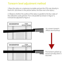 Load image into Gallery viewer, Turntable Cartridge Tonearm VTA Balance Measuring Azimuth Horizontal Adjustment Ruler Tool For LP Vinyl Record Player Phonograph
