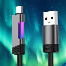 Load image into Gallery viewer, RGB Fast Charging Cable 100W 6A USB Type C Charge Cable with RGB Ambient Light
