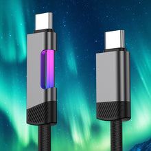 Load image into Gallery viewer, RGB Fast Charging Cable 100W 6A USB Type C Charge Cable with RGB Ambient Light
