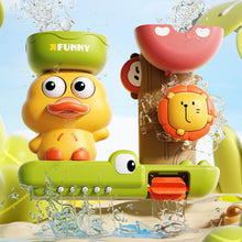 Load image into Gallery viewer, Colorful Rotating Duck Water Wheel Toy for Babies Splash Bath Time Fun with Suction Cups Parent-Child Bath Sensory Toy for Toddlers
