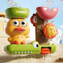 Load image into Gallery viewer, Colorful Rotating Duck Water Wheel Toy for Babies Splash Bath Time Fun with Suction Cups Parent-Child Bath Sensory Toy for Toddlers

