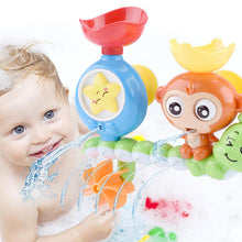 Load image into Gallery viewer, Rotating Water Wheel Toy for Baby Shower Monkey/Crab Sensory Suction Cup Water Activity Toy Bathtub Spinner Parent-Child Bath Toy
