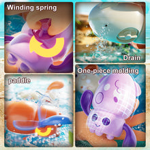 Load image into Gallery viewer, Cute Wind-Up Bath Octopus Toy Non-Battery Water Play Squid Easy-Wind Bathtime Fun Montessori Sensory Bath Toy
