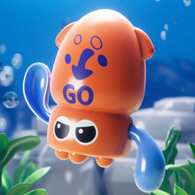 Load image into Gallery viewer, Cute Wind-Up Bath Octopus Toy Non-Battery Water Play Squid Easy-Wind Bathtime Fun Montessori Sensory Bath Toy
