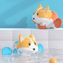 Load image into Gallery viewer, Cute Animal Swimming Bath Toys Submarine Crab Corgi Frog Interactive Bathtub Toy Set Non-Battery Bath Time Toys
