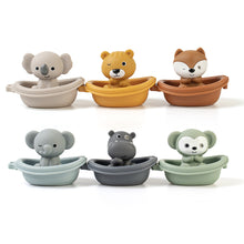 Load image into Gallery viewer, Stackable Bath Boats for Toddlers Water Play Animal Bath Stacking Boats with Puppets Sensory Bath Toys for Babies Parent-Child Bath Time
