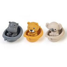 Load image into Gallery viewer, Stackable Bath Boats for Toddlers Water Play Animal Bath Stacking Boats with Puppets Sensory Bath Toys for Babies Parent-Child Bath Time
