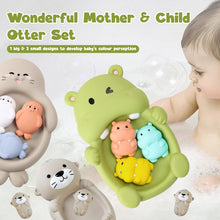 Load image into Gallery viewer, Floating Animal Bath Toys Baby Bathtub Hippos Seals Otters Easy-Grip Colorful Bathtime Fun Interactive Water Activity Toys for Kids
