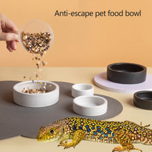 Load image into Gallery viewer, Reptile Food Bowl Anti-Escape Ceramic Feeder High Rim Anti-Slip Feeder Dish for Lizards Leopard Gecko Chameleon Corn Snake
